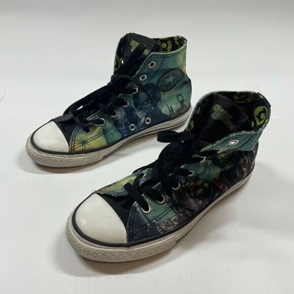 Converse The Green Lantern All-Stars Kids Youth Size 3 Chuck Taylor Marvel - Picture 1 of 10